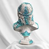 Zeus 'Blue Coral' Dekoratif Heykel, Pop Art Roma Yunan Heykelleri